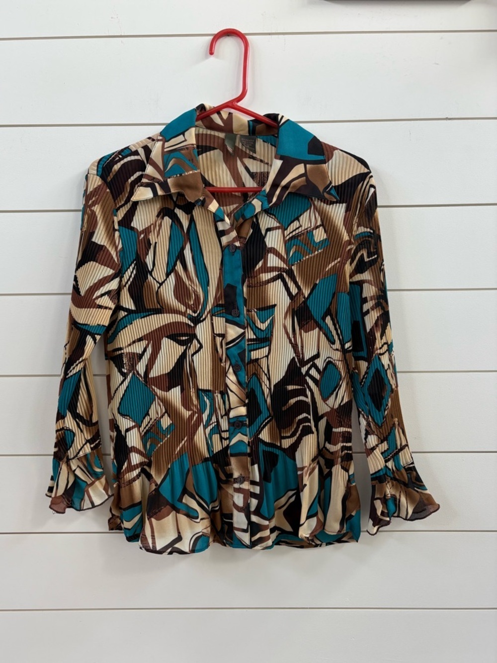 Sere Nade geometric Print Button-Front Blouse